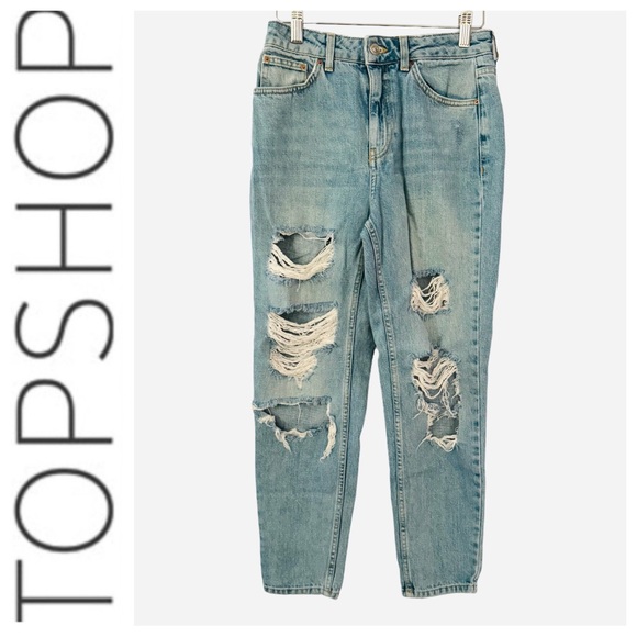 💕SALE💕 Topshop Moto High Rise Ripped Jeans - Picture 3 of 7